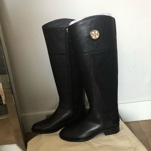 NIB Tory Burch Junction Riding Boot Black size 6.5